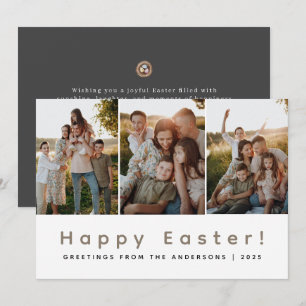 Cartes Pour Fêtes Annuelles Elegant Moderne Minimaliste Joyeuses Pâques 3 Phot
