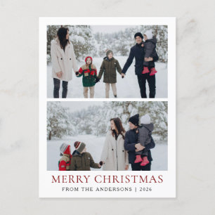 Cartes Pour Fêtes Annuelles Élégant moderne minimaliste Noël Famille 2 Photo