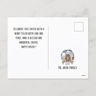 Cartes Pour Fêtes Annuelles élégant moderne Pâques, famille trois photo collag