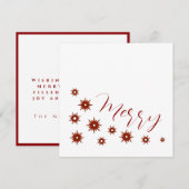 Cartes Pour Fêtes Annuelles Élégant moderne Red Star Joyeux Noël (Devant / Derrière)