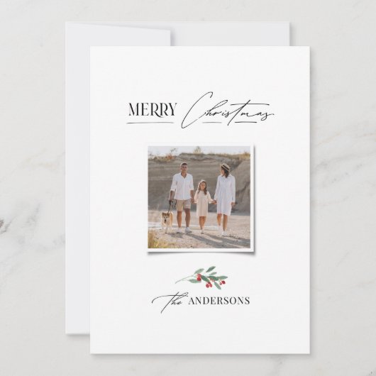 Cartes Pour Fêtes Annuelles Elégant moderne traditionnel arc rouge multi photo (Devant)