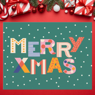 Cartes Pour Fêtes Annuelles Elégant Motif géométrique or et noir