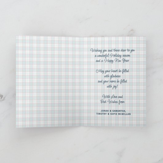 Cartes Pour Fêtes Annuelles Élégant Motif plat rustique élégant (Intérieur)