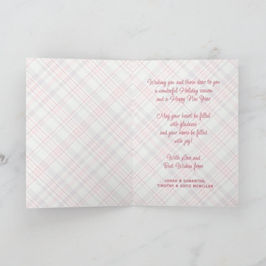 Cartes Pour Fêtes Annuelles Élégant Motif plat rustique élégant (Intérieur)