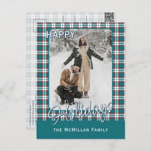 Cartes Pour Fêtes Annuelles Élégant Motif plat rustique élégant (Devant / Derrière)