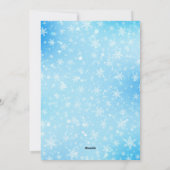 Cartes Pour Fêtes Annuelles Elégant neige Hiver Bleu Joyeux Noël Photo (Dos)