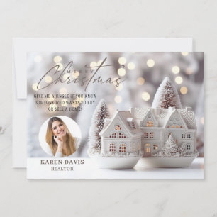 Cartes Pour Fêtes Annuelles Élégant Neutre Joyeux Realtor de Noël