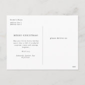 Cartes Pour Fêtes Annuelles Élégant Noël blanc et rouge 5 Photo Collage Invi (Dos)