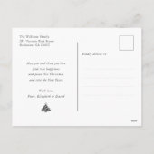 Cartes Pour Fêtes Annuelles Élégant Noël bleu et or (Dos)