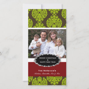 Cartes Pour Fêtes Annuelles Élégant Noël Brown Damask