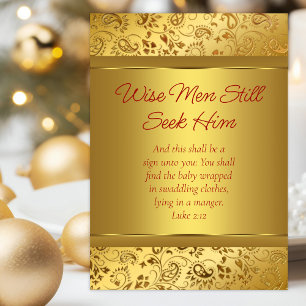 Cartes Pour Fêtes Annuelles Élégant Noël chrétien en or 