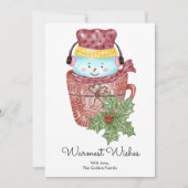 Cartes Pour Fêtes Annuelles Élégant Noël de la moelle des neiges (Devant)