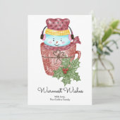 Cartes Pour Fêtes Annuelles Élégant Noël de la moelle des neiges (Debout devant)