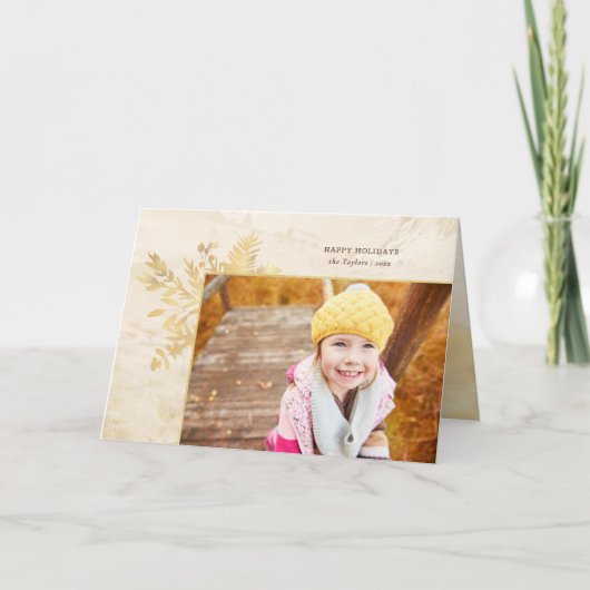 Cartes Pour Fêtes Annuelles Élégant Noël de Noël Botanique (Devant)