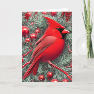 Cartes Pour Fêtes Annuelles Élégant Noël du Cardinal Rouge Vintage