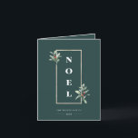 Cartes Pour Fêtes Annuelles Elégant NOEL Gold Winter Berry Frame Photo Holiday<br><div class="desc">Cadre en faux or pâle élégant orné de branches de baies d'hiver sur des arrière - plans de couleur vert émeraude et muté. Fonctionnalités de conception,  NOEL encadré en gras,  lignes de texte modèle pour les noms,  année et message avec trois espaces photo à l'intérieur.</div>