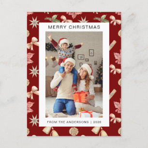 Cartes Pour Fêtes Annuelles Élégant Noël minimal Famille moderne 1 photo