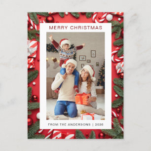 Cartes Pour Fêtes Annuelles Élégant Noël minimal Famille moderne 1 photo