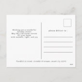 Cartes Pour Fêtes Annuelles Élégant Noël minimal | Famille moderne 3 Photo (Dos)