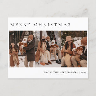 Cartes Pour Fêtes Annuelles Élégant Noël minimal   Famille moderne 3 Photo