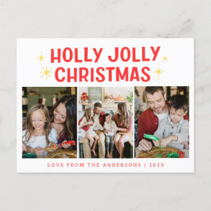 Cartes Pour Fêtes Annuelles Élégant Noël minimal   Famille moderne 3 Photo