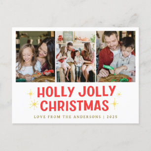 Cartes Pour Fêtes Annuelles Élégant Noël minimal   Famille moderne 3 Photo