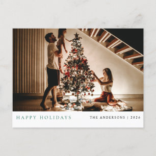 Cartes Pour Fêtes Annuelles Élégant Noël minimal Portrait de famille moderne