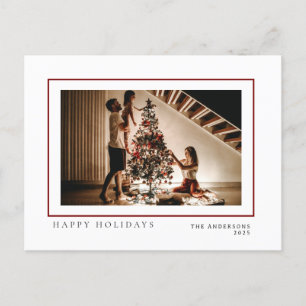Cartes Pour Fêtes Annuelles Élégant Noël minimal Portrait de famille moderne