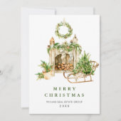Cartes Pour Fêtes Annuelles Élégant Noël Ornament Accueil d'entreprise (Devant)