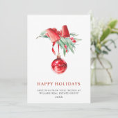 Cartes Pour Fêtes Annuelles Élégant Noël Ornament Accueil d'entreprise (Debout devant)