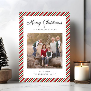 Cartes Pour Fêtes Annuelles Élégant Noël Photo Rouge Et Vert