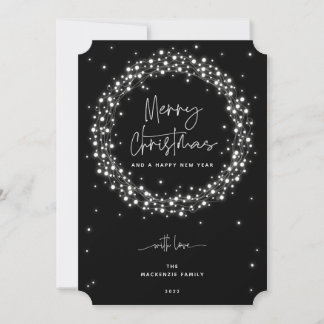 Cartes Pour Fêtes Annuelles Élégant noir éclat Noël