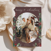 Cartes Pour Fêtes Annuelles Elégant noir mauve Joyeux Noël Photo