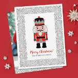 Cartes Pour Fêtes Annuelles Élégant Noisette de Noël Rouge<br><div class="desc">Un élégant casse-noix de Noël est présenté sur ce carte photo de vacances. Un joli salut de Noël pour votre famille et vos amis. Personnalisez avec votre photo et votre nom. Conçu pour vous par Blackberry Boulevard.</div>