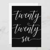 Cartes Pour Fêtes Annuelles Élégant Nouvel An Vingt-Six (Devant / Derrière)