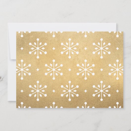 Cartes Pour Fêtes Annuelles Élégant or Joyeux script de Noël Photo (Dos)