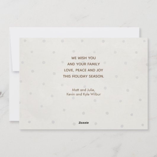 Cartes Pour Fêtes Annuelles Elégant or JOYFUL Multi Photo Noël (Dos)