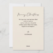 Cartes Pour Fêtes Annuelles Elégant or noir ornements Arch Photo NOËL (Dos)