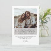 Cartes Pour Fêtes Annuelles Elegant Our First Christmas Romantic Script Photo (Debout devant)