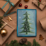 Cartes Pour Fêtes Annuelles Elégant Papier de Parties scintillant bleu vert sa<br><div class="desc">Elégante Parties scintillant bleue verte Papercut Christmas Tree Holiday Card est parfait pour envoyer vos voeux de Noël à vos amis et à votre famille! Beau sapin de Noël avec une découpe numérique et effet parties scintillant, neige, et un arrière - plan bleu. Ce design est une oeuvre d'art unique...</div>