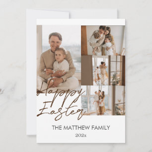 Cartes Pour Fêtes Annuelles élégant Pâques moderne, famille quatre photo colla