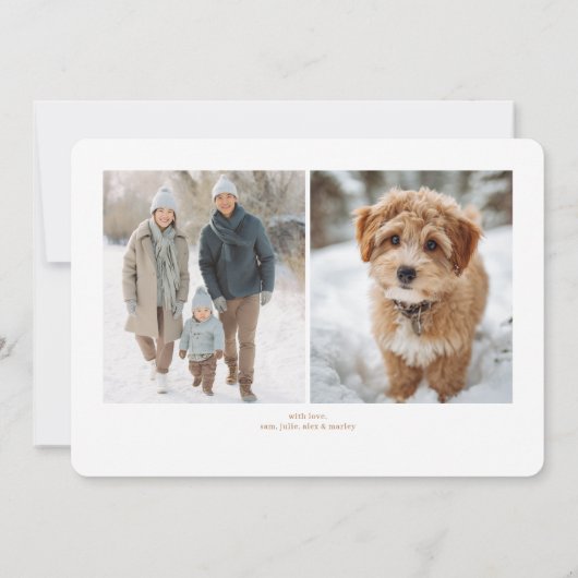 Cartes Pour Fêtes Annuelles Elegant Peace on Earth Photo (Dos)