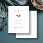 Cartes Pour Fêtes Annuelles Élégant Petit Pin Branche Noël Béni<br><div class="desc">Pour toute autre personnalisation ou tout autre élément correspondant,  n'hésitez pas à me contacter à l'adresse yellowfebstudio@gmail.com</div>