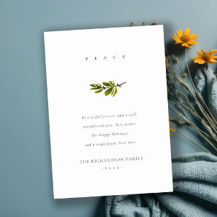 Cartes Pour Fêtes Annuelles Élégant Petit Pin Branche Noël Paix