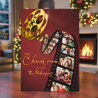 Cartes Pour Fêtes Annuelles Elegant Photo Christmas Card for Movie Lovers