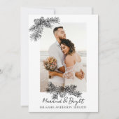 Cartes Pour Fêtes Annuelles Elegant Photo Married & Bright Simple Christmas (Devant)