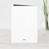 Cartes Pour Fêtes Annuelles Élégant Pin Vert Feuillage Or Confetti Verdure (Dos)