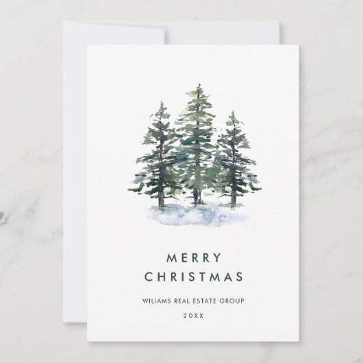 Cartes Pour Fêtes Annuelles Elégant Pine Tree Noël Accueil d'entreprise (Devant)
