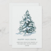 Cartes Pour Fêtes Annuelles Elégant Pine Tree Noël Accueil d'entreprise (Devant / Derrière)