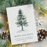 Cartes Pour Fêtes Annuelles Elégant Pine Tree Noël Accueil d'entreprise<br><div class="desc">Carte de vacances minimaliste Élégante Pine Tree Noël Salutation d'entreprise. Surprenez et apportez la joie à vos proches et rendez la fête inoubliable. Pour plus de personnalisation,  cliquez sur le lien "customiser plus" et utilisez notre outil de conception pour modifier ce modèle.</div>